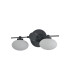 Addie Wall Lamp 2 Globe Light G9 Satin Black/Opal Glass-4