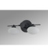 Addie Wall Lamp 2 Globe Light G9 Satin Black/Opal Glass-9