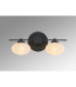 Addie Wall Lamp 2 Globe Light G9 Satin Black/Opal Glass-10