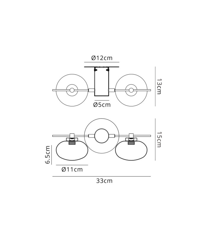 Addie Wall Lamp 2 Globe Light G9 Satin Nickel/Opal Glass-3