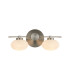 Addie Wall Lamp 2 Globe Light G9 Satin Nickel/Opal Glass-5