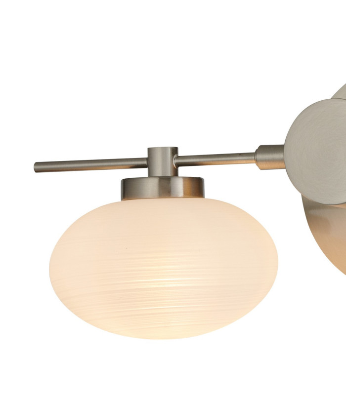 Addie Wall Lamp 2 Globe Light G9 Satin Nickel/Opal Glass-7