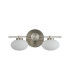 Addie Wall Lamp 2 Globe Light G9 Satin Nickel/Opal Glass-8