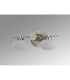 Addie Wall Lamp 2 Globe Light G9 Satin Nickel/Opal Glass-9
