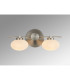 Addie Wall Lamp 2 Globe Light G9 Satin Nickel/Opal Glass-10