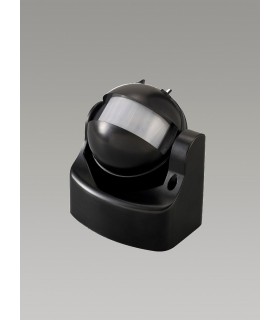 Stand Alone IP44 12m 180 Deg PIR Motion Sensor with Adjustable Time And Lux Level Black - 2