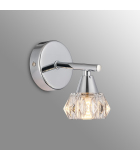 Ardice Wall Light G9 Polished Chrome/Clear Glass-2