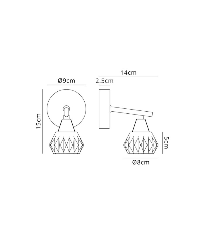 Ardice Wall Light G9 Polished Chrome/Clear Glass-3