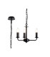 Banyan 35cm 3 Light Multi Arm Pendant Without Shade 1.5m Chain E14 Matt Black-1