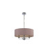 Banyan 3 Light Multi Arm Pendant E14 Polished Chrome With 45cm x 15cm Dual Faux Silk Shade Taupe/Halo Gold-4
