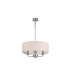 Banyan 3 Light Multi Arm Pendant E14 Satin Nickel With 45cm x 15cm Dual Faux Silk Shade Nude Beige/Moonlight-4