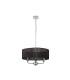 Banyan 3 Light Multi Arm Pendant With 45cm x 15cm Organza Shade Polished Chrome/Black-4