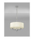 Banyan 3 Light Multi Arm Pendant With 45cm x 15cm Organza Shade Polished Chrome/Cream-11