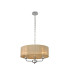 Banyan 3 Light Multi Arm Pendant With 45cm x 15cm Organza Shade Polished Chrome/Soft Bronze-1
