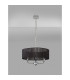 Banyan 3 Light Multi Arm Pendant With 45cm x 15cm Organza Shade Polished Chrome/Black-11