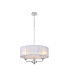 Banyan 3 Light Multi Arm Pendant With 45cm x 15cm Organza Shade Polished Chrome/Grey-1