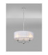 Banyan 3 Light Multi Arm Pendant With 45cm x 15cm Organza Shade Polished Chrome/Grey-2