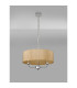 Banyan 3 Light Multi Arm Pendant With 45cm x 15cm Organza Shade Polished Chrome/Soft Bronze-11