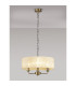 Banyan 3 Light Multi Arm Pendant With 45cm x 15cm Organza Shade Antique Brass/Cream-2