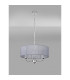 Banyan 3 Light Multi Arm Pendant With 45cm x 15cm Organza Shade Polished Chrome/Grey-11