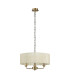 Banyan 3 Light Multi Arm Pendant With 45cm x 15cm Organza Shade Antique Brass/Cream-4