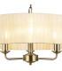Banyan 3 Light Multi Arm Pendant With 45cm x 15cm Organza Shade Antique Brass/Cream-6