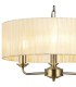 Banyan 3 Light Multi Arm Pendant With 45cm x 15cm Organza Shade Antique Brass/Cream-7