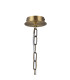 Banyan 3 Light Multi Arm Pendant With 45cm x 15cm Organza Shade Antique Brass/Black-5