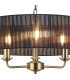 Banyan 3 Light Multi Arm Pendant With 45cm x 15cm Organza Shade Antique Brass/Black-6