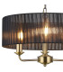 Banyan 3 Light Multi Arm Pendant With 45cm x 15cm Organza Shade Antique Brass/Black-7