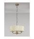 Banyan 3 Light Multi Arm Pendant With 45cm x 15cm Organza Shade Antique Brass/Cream-14