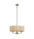 Banyan 3 Light Multi Arm Pendant With 45cm x 15cm Organza Shade Antique Brass/Soft Bronze-4