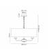 Banyan 3 Light Multi Arm Pendant With 45cm x 15cm Organza Shade Antique Brass/Grey-3