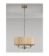 Banyan 3 Light Multi Arm Pendant With 45cm x 15cm Organza Shade Antique Brass/Soft Bronze-14