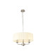 Banyan 3 Light Multi Arm Pendant With 45cm x 15cm Organza Shade Satin Nickel/Cream-1