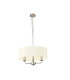 Banyan 3 Light Multi Arm Pendant With 45cm x 15cm Organza Shade Satin Nickel/Cream-4