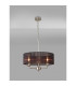 Banyan 3 Light Multi Arm Pendant With 45cm x 15cm Organza Shade Satin Nickel/Black-2