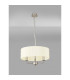 Banyan 3 Light Multi Arm Pendant With 45cm x 15cm Organza Shade Satin Nickel/Cream-11