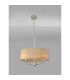 Banyan 3 Light Multi Arm Pendant With 45cm x 15cm Organza Shade Satin Nickel/Soft Bronze-2