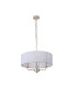 Banyan 3 Light Multi Arm Pendant With 45cm x 15cm Organza Shade Satin Nickel/Grey-4