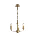 Banyan 3 Light Multi Arm Pendant With 45cm x 15cm Faux Silk Fabric Shade Champagne Gold/Ivory Pearl-5