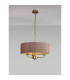 Banyan 3 Light Multi Arm Pendant With 45cm x 15cm Dual Faux Silk Fabric Shade Champagne Gold/Taupe-2
