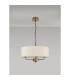 Banyan 3 Light Multi Arm Pendant With 45cm x 15cm Dual Faux Silk Fabric Shade Champagne Gold/Nude Beige-11