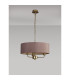 Banyan 3 Light Multi Arm Pendant With 45cm x 15cm Dual Faux Silk Fabric Shade Champagne Gold/Taupe-11