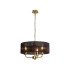 Banyan 3 Light Multi Arm Pendant With 45cm x 15cm Organza Shade Champagne Gold/Black-1