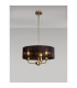 Banyan 3 Light Multi Arm Pendant With 45cm x 15cm Organza Shade Champagne Gold/Black-2