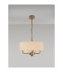 Banyan 3 Light Multi Arm Pendant With 45cm x 15cm Dual Faux Silk Fabric Shade Champagne Gold/Nude Beige-2