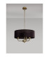 Banyan 3 Light Multi Arm Pendant With 45cm x 15cm Organza Shade Champagne Gold/Black-11