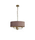 Banyan 3 Light Multi Arm Pendant With 45cm x 15cm Dual Faux Silk Fabric Shade Champagne Gold/Taupe-4
