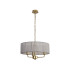 Banyan 3 Light Multi Arm Pendant With 45cm x 15cm Organza Shade Champagne Gold/Grey-4